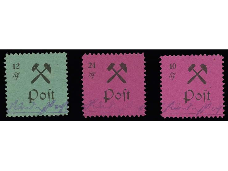 1945, Gebührenmarken 12-40 Pfg. in Type IV: kpl., postfrisch, sign. Kunz BPP (Mi. 600,-)