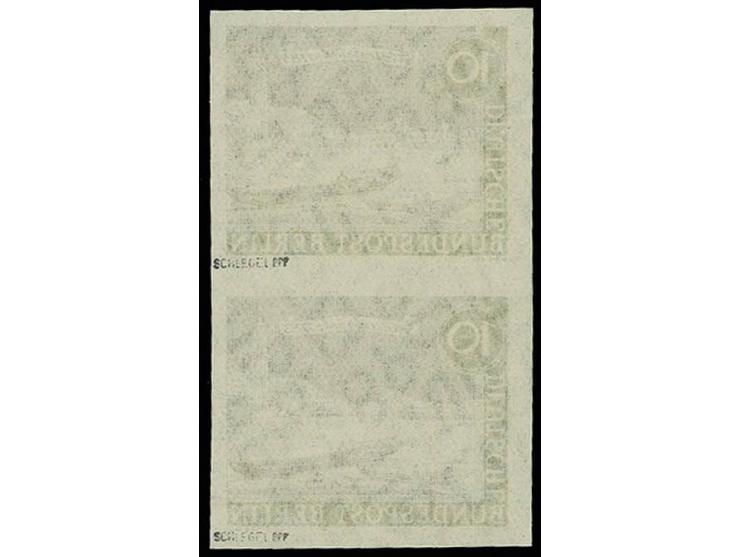 1962, Alt-Berlin 10 Pfg. ungezähnt im senkrechten Paar, postfrisch, tadellos, sign. Schlegel BPP