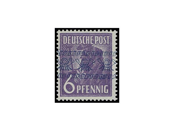 1948, Arbeiter mit Bandaufdruck: 6 Pfg. mit blauem Bonner Aufdruck, postfrisch, private Signatur und Fotoattest H.-D.Schlegel