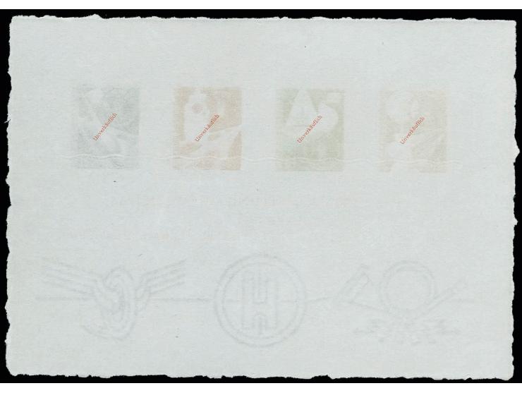 1953, Verkehrsausstellungs-Block auf handgeschöpftem Büttenpapier, ungummiert wie verausgabt, einwandfreie Erhaltung, eine de