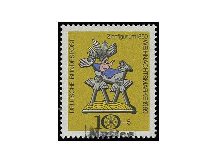 1969, sogenanntes "Pausbäckchen" 10 Pfg., postfrisch mit obligatorischem Handstempel "Muster", sign. Salomon