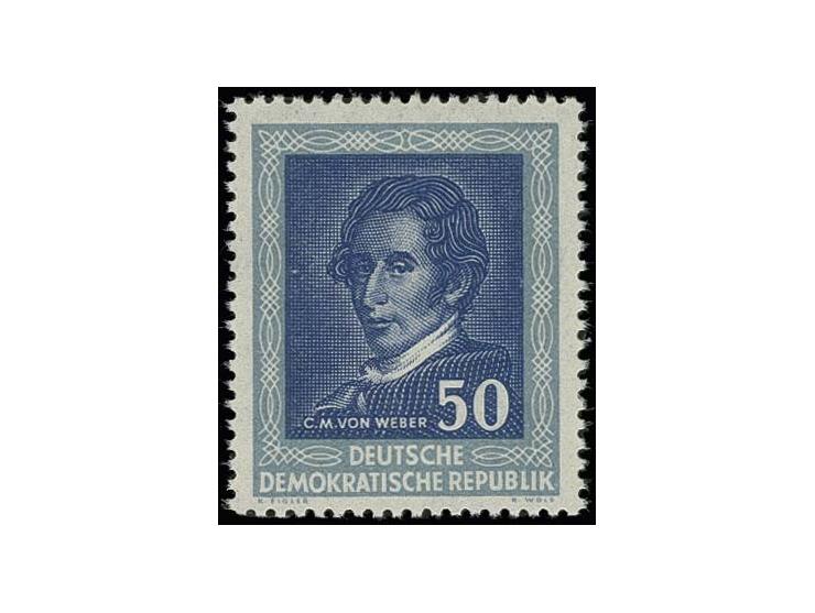 1952, Händelfest Halle 50 Pfg. mit Wz. 2Y II, postfrsich, selten, Fotoattest Schönherr BPP (Mi. 2500,-)