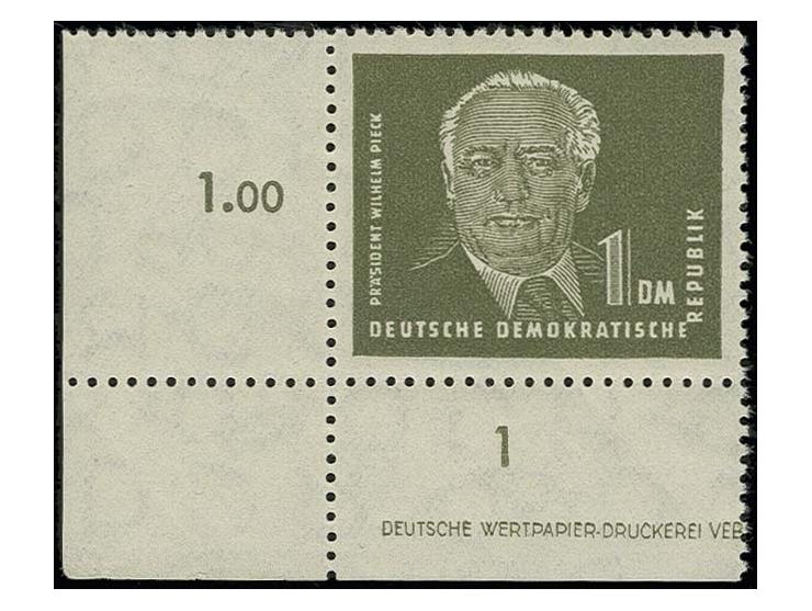 1 M. auf gewöhnlichem Papier mit Wz. 2X I aus der linken unteren Bogenecke mit Druckvermerk 1, postfrisch, sign. Schönherr BP