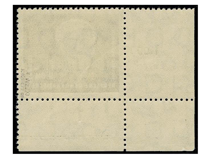 1 M. auf gewöhnlichem Papier mit Wz. 2X I aus der linken unteren Bogenecke mit Druckvermerk 1, postfrisch, sign. Schönherr BP