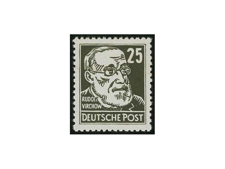 25 Pfg. schwarzbraunoliv auf gestrichenem Papier, postfrisch, seltene Farbe, Fotoattest Paul BPP (Mi. 3500,-)