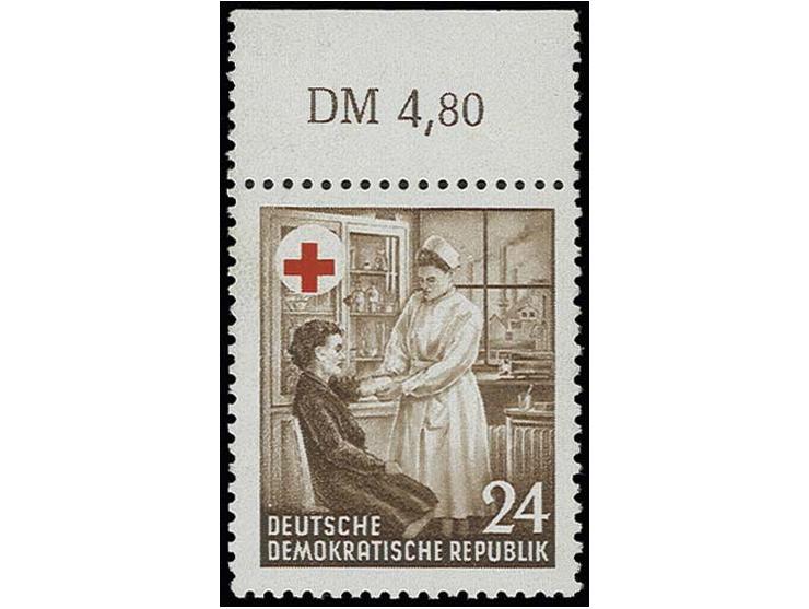 Deutsches Rotes Kreuz 24 Pfg. mit Wz. 2X I, postfrisches Oberrandstück, Fotoattest Paul BPP (Mi. 1800,-)
