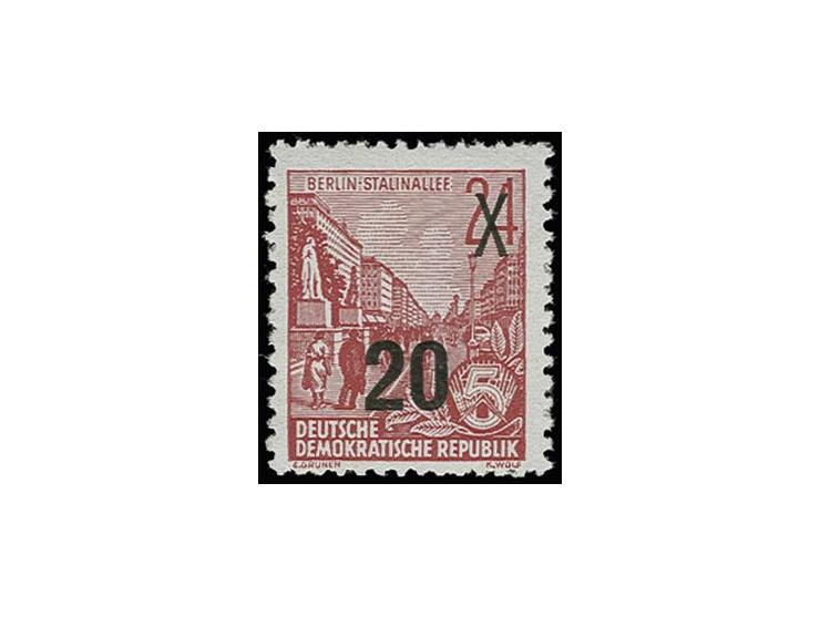 20 auf 24 Pfg. mit glänzendem Aufdruck und Wz. 2Y I, postfrisch, sign. Gerhardt BPP und Fotoattest König BPP