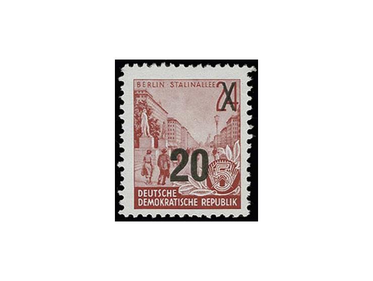 20 auf 24 Pfg. bräunlichkarmin mit Wz. 2X II, Neuauflage der Odr.-Urmarke, postfrisch, Fotoattest Mayer BPP (Mi. 1800,-)