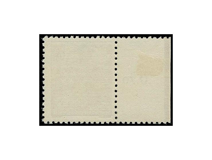 70 auf 84 Pfg. mit mattem Aufdruck und Wz. 2Y I, postfrisches linkes Randstück der Neuauflage (Falzrest auf Rand), Fotobefund