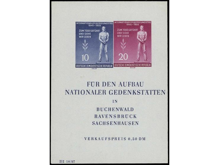 Befreiungs-Block mit 20 Pfg.-Marke um 3 mm nach links verschoben, postfrisch, Fotoattest Paul BPP (Mi. 1800,-)