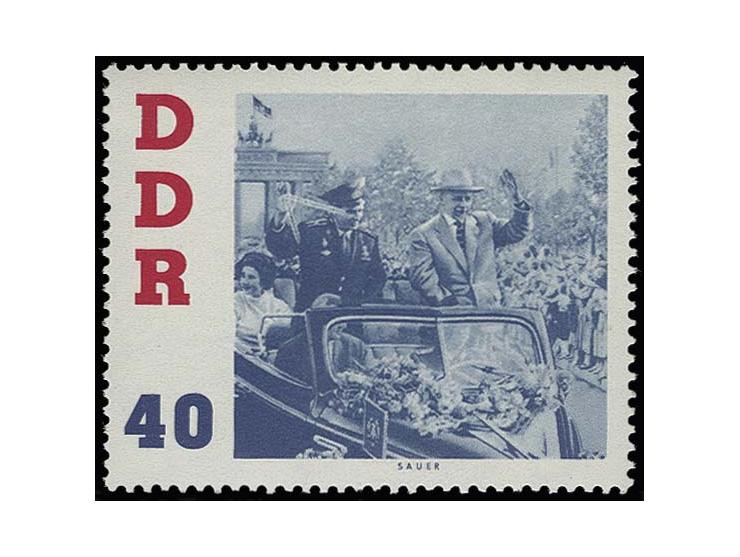 Titow 40 Pfg. mit markantem Plattenfehler "Winkel an linker Hand von G. S. Titow", postfrisch, selten, Fotoattest Mayer BPP (