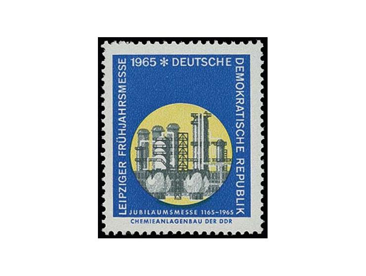 1965, Leipziger Frühjahrsmesse 25 Pfg. mit fehlendem Golddruck (Wertziffer und Teile der Inschrift), postfrisch, selten, Foto