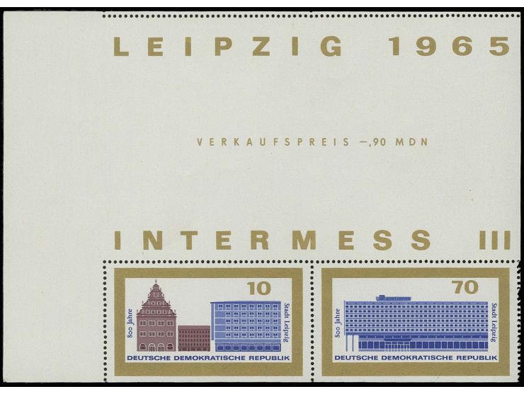 1965, Intermess-Block total verschnitten, postfrisch, Fotobefund Paul BPP