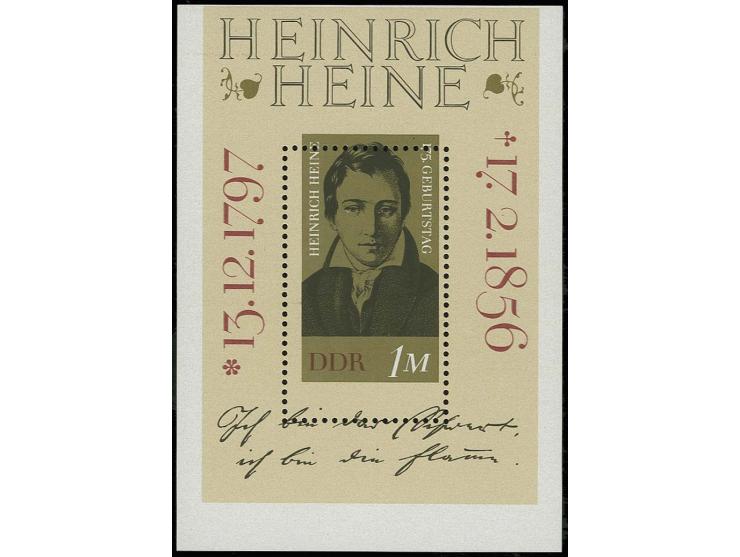 Heine-Block um 4 mm verschnitten, entsprechend ist die Zähnung auch um 4 mm versetzt und verläuft durch das Markenbild, postf