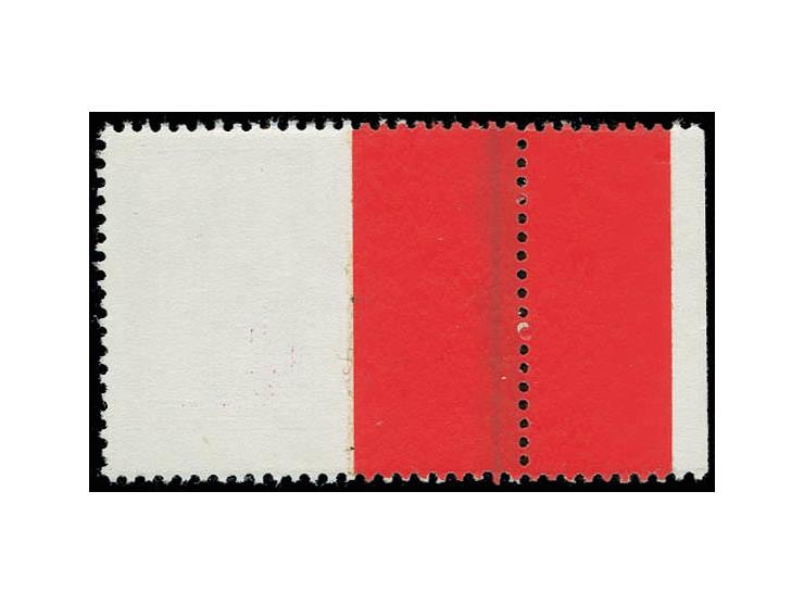 1973, Aufbau in der DDR 20 Pfg. auf geklebter Papierbahn mittels eines roten Klebestreifens, postfrisches linkes Randstück, F