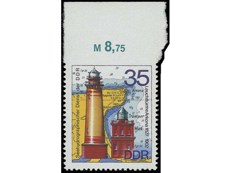 1974, Leuchttürme 35 Pfg., oben ungezähntes Oberrandstück, postfrisch, sign. Weigelt BPP (Mi. 350,-)