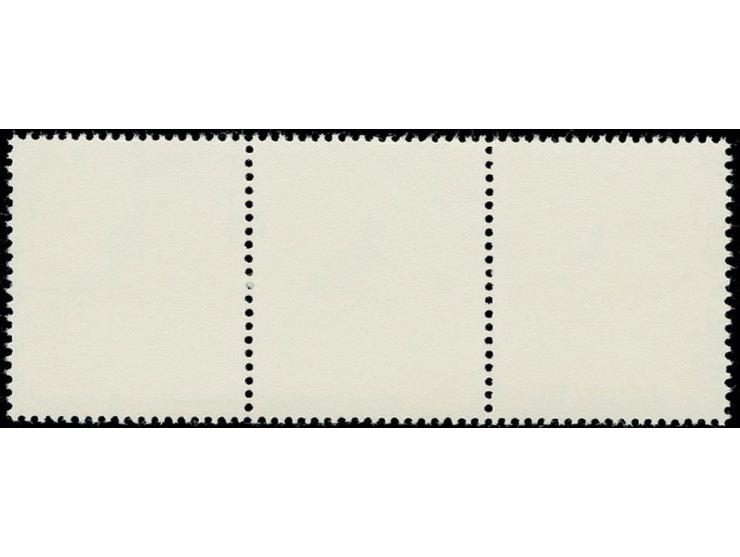 1975, Zootiere 5 Pfg. mit markantem Plattenfehler "linke Randlinie gebrochen", linke Marke im waagerechten 3er-Streifen mit N