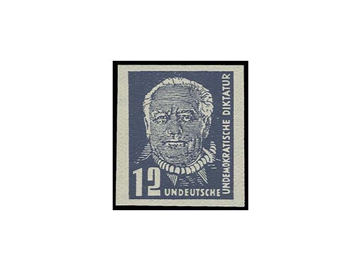 12 Pfg. ungezähnt, postfrisch, sign. Schlegel (Mi. ohne Preis)