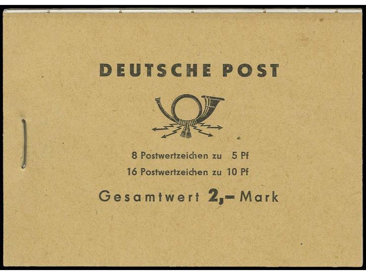 1962, Ulbricht-Heftchen 2 M. "Druck auf 2. Deckelseite fehlend" in Type c1c, postfrisch, sign. sowie Fotobefund Paul BPP (Mi.