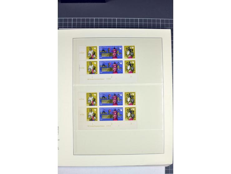 1949/90, in den Hauptnummern nahezu komplette postfrische Sammlung der Druckvermerke und Druckereizeichen, meist in Vierer- o