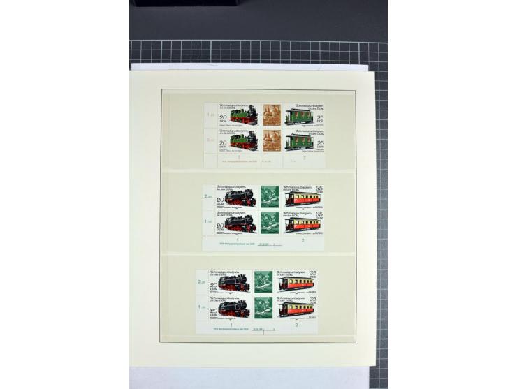 1949/90, in den Hauptnummern nahezu komplette postfrische Sammlung der Druckvermerke und Druckereizeichen, meist in Vierer- o