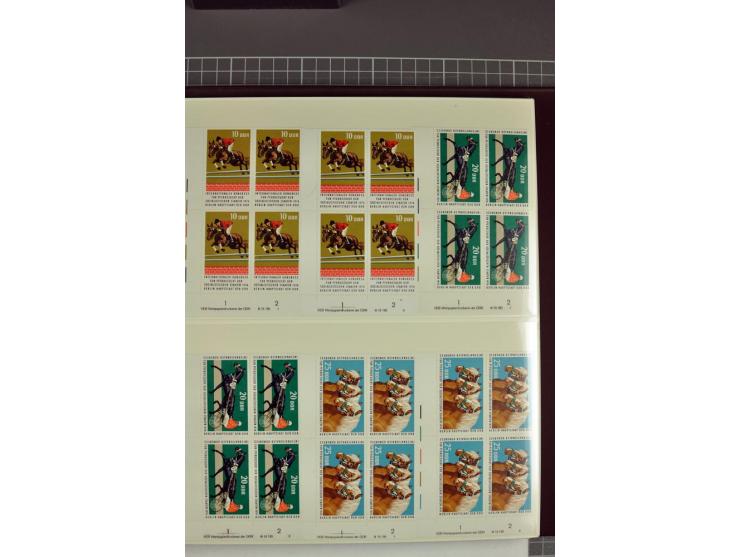 1949/90, in den Hauptnummern nahezu komplette postfrische Sammlung der Druckvermerke und Druckereizeichen, meist in Vierer- o