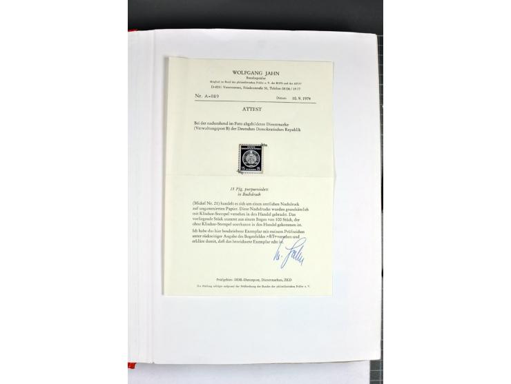 1949/90, postfrische, ungebrauchte und gestempelte Sammlung mit Abarten und Besonderheiten, dabei Mi.-Nr.243 Uo PF I gestempe