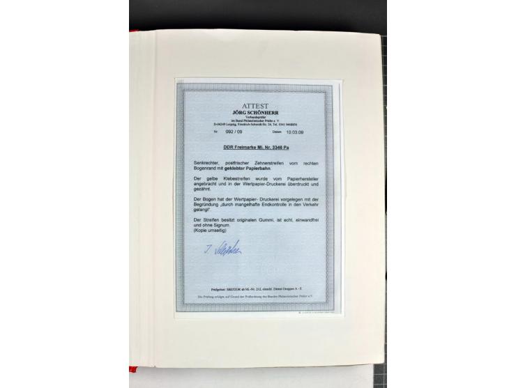 1949/90, postfrische, ungebrauchte und gestempelte Sammlung mit Abarten und Besonderheiten, dabei Mi.-Nr.243 Uo PF I gestempe