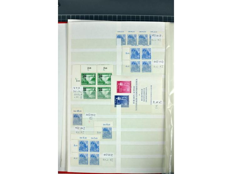 1949/90, postfrische, ungebrauchte und gestempelte Sammlung mit Abarten und Besonderheiten, dabei Mi.-Nr.243 Uo PF I gestempe
