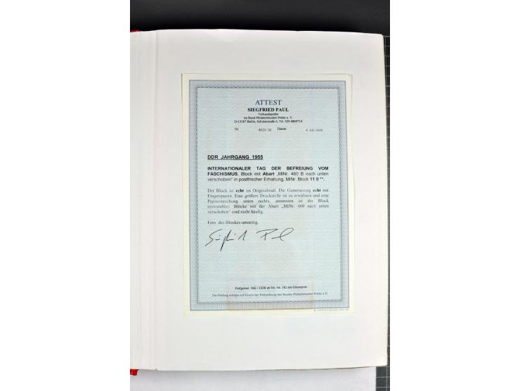 1949/90, postfrische, ungebrauchte und gestempelte Sammlung mit Abarten und Besonderheiten, dabei Mi.-Nr.243 Uo PF I gestempe