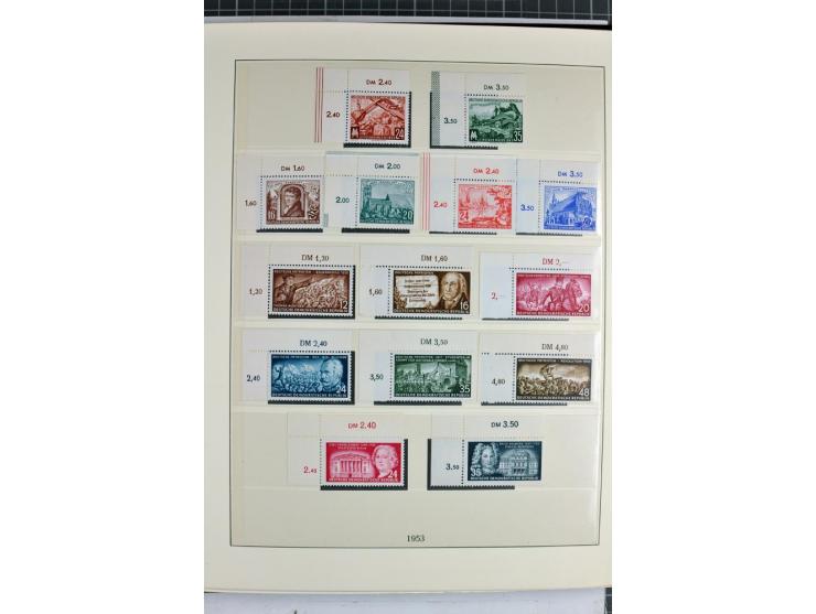 1949/90, überkomplette postfrische Sammlung meist aus der linken oberen Bogenecke, zusätzlich mit einigen bessern Farben und 