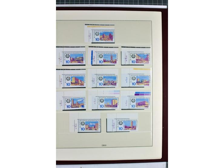 1949/90, überkomplette postfrische Sammlung meist aus der linken oberen Bogenecke, zusätzlich mit einigen bessern Farben und 