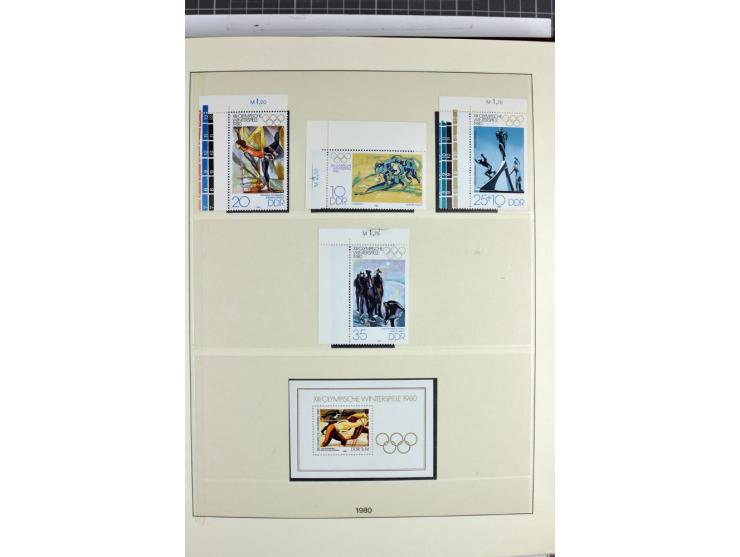 1949/90, überkomplette postfrische Sammlung meist aus der linken oberen Bogenecke, zusätzlich mit einigen bessern Farben und 