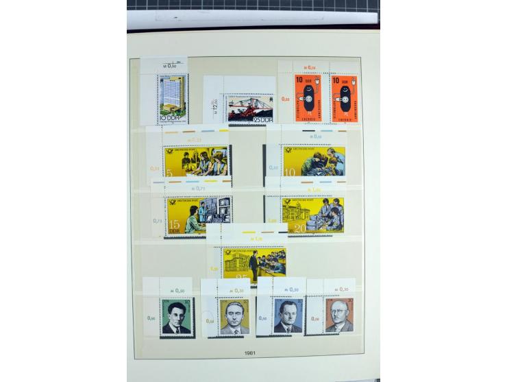 1949/90, überkomplette postfrische Sammlung meist aus der linken oberen Bogenecke, zusätzlich mit einigen bessern Farben und 