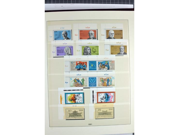 1949/90, überkomplette postfrische Sammlung meist aus der linken oberen Bogenecke, zusätzlich mit einigen bessern Farben und 