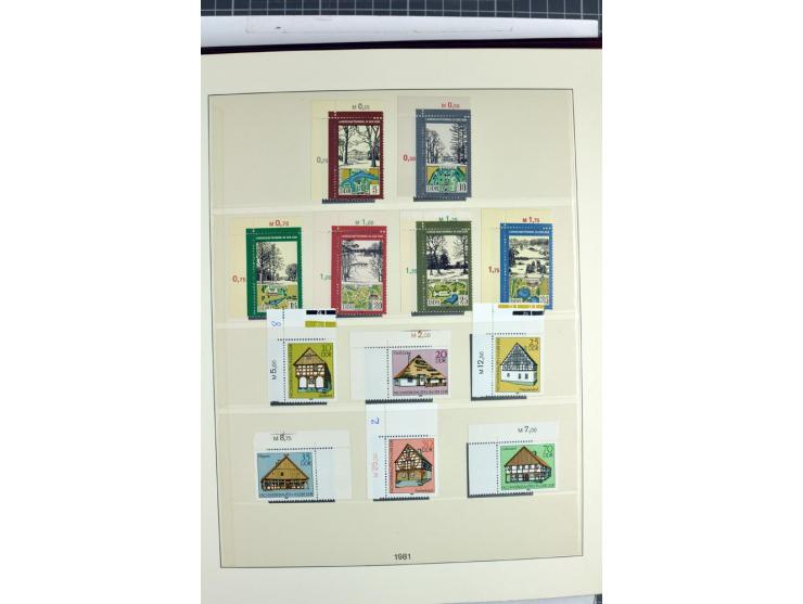 1949/90, überkomplette postfrische Sammlung meist aus der linken oberen Bogenecke, zusätzlich mit einigen bessern Farben und 