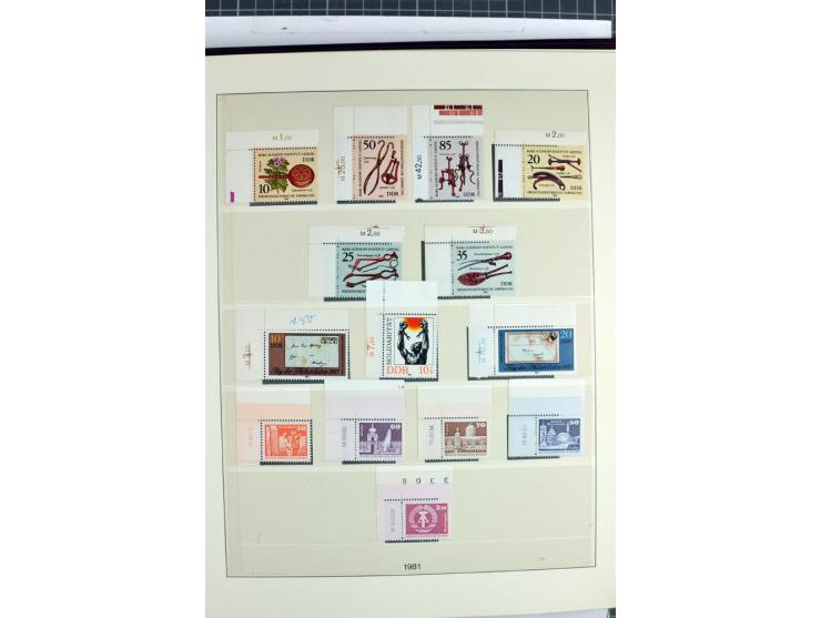 1949/90, überkomplette postfrische Sammlung meist aus der linken oberen Bogenecke, zusätzlich mit einigen bessern Farben und 