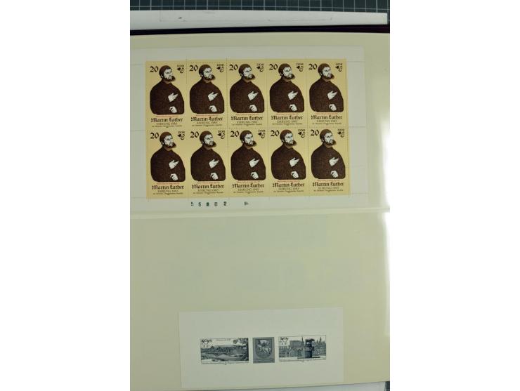 1949/90, überkomplette postfrische Sammlung meist aus der linken oberen Bogenecke, zusätzlich mit einigen bessern Farben und 