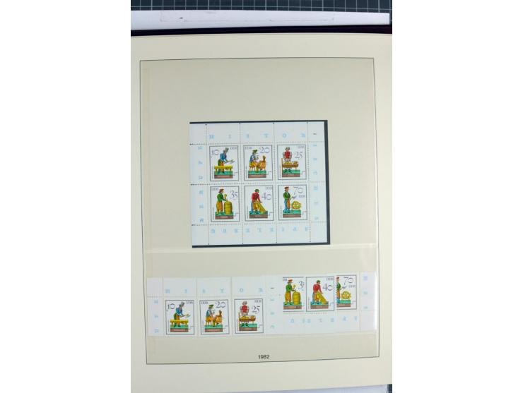 1949/90, überkomplette postfrische Sammlung meist aus der linken oberen Bogenecke, zusätzlich mit einigen bessern Farben und 