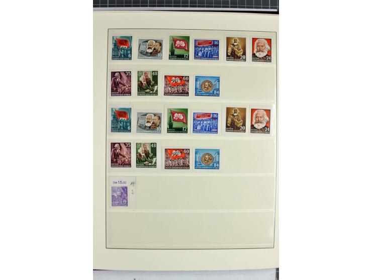 1949/90, überkomplette postfrische Sammlung meist aus der linken oberen Bogenecke, zusätzlich mit einigen bessern Farben und 
