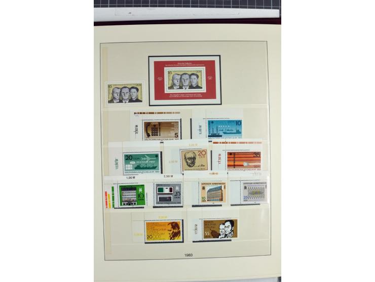 1949/90, überkomplette postfrische Sammlung meist aus der linken oberen Bogenecke, zusätzlich mit einigen bessern Farben und 