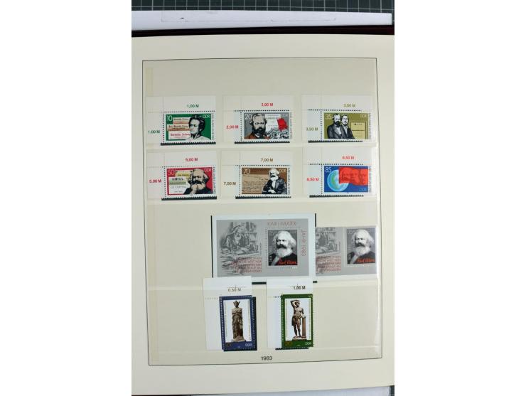 1949/90, überkomplette postfrische Sammlung meist aus der linken oberen Bogenecke, zusätzlich mit einigen bessern Farben und 