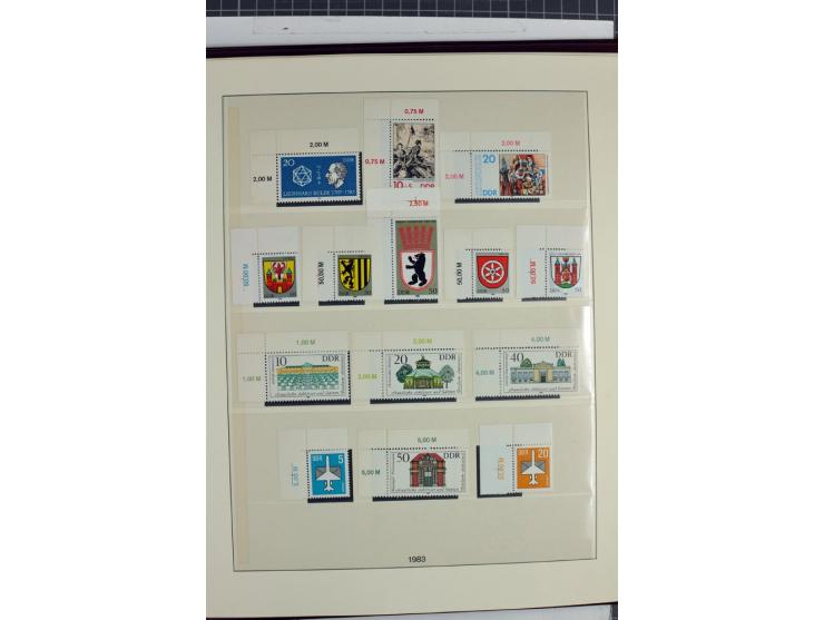 1949/90, überkomplette postfrische Sammlung meist aus der linken oberen Bogenecke, zusätzlich mit einigen bessern Farben und 