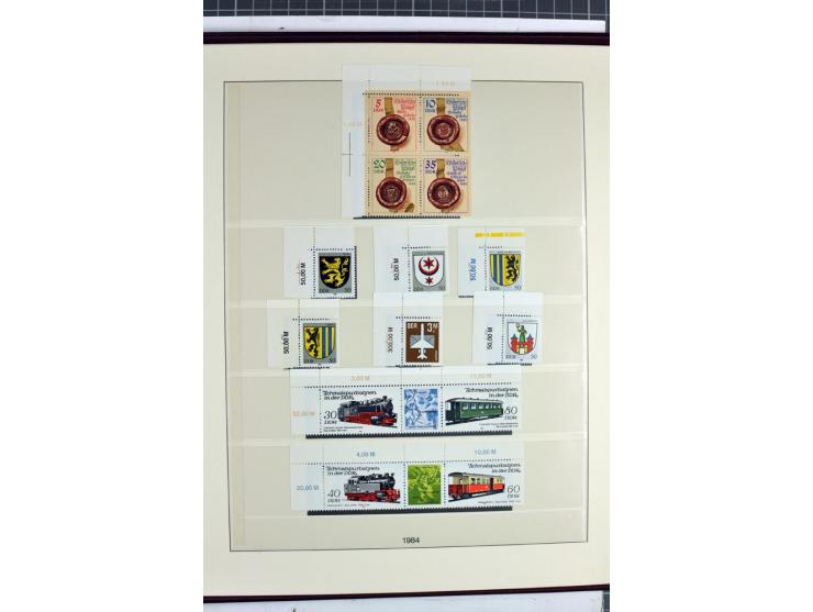 1949/90, überkomplette postfrische Sammlung meist aus der linken oberen Bogenecke, zusätzlich mit einigen bessern Farben und 