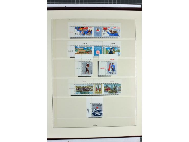1949/90, überkomplette postfrische Sammlung meist aus der linken oberen Bogenecke, zusätzlich mit einigen bessern Farben und 
