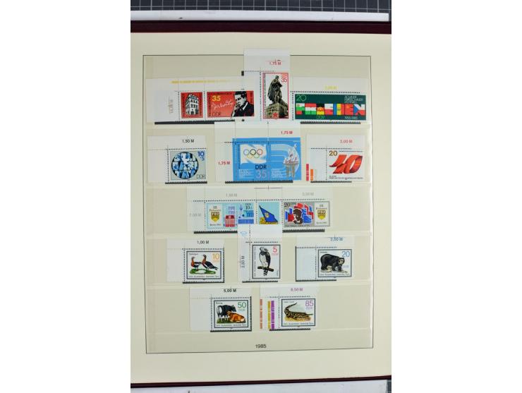 1949/90, überkomplette postfrische Sammlung meist aus der linken oberen Bogenecke, zusätzlich mit einigen bessern Farben und 