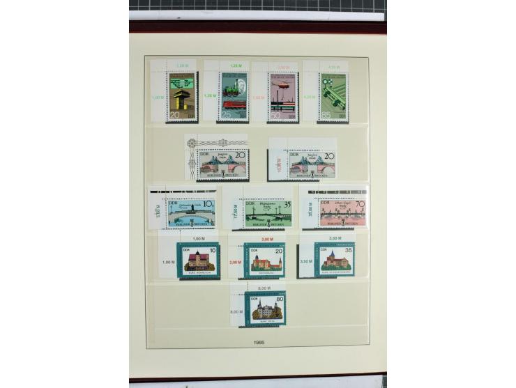 1949/90, überkomplette postfrische Sammlung meist aus der linken oberen Bogenecke, zusätzlich mit einigen bessern Farben und 