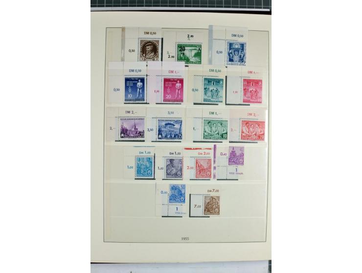 1949/90, überkomplette postfrische Sammlung meist aus der linken oberen Bogenecke, zusätzlich mit einigen bessern Farben und 