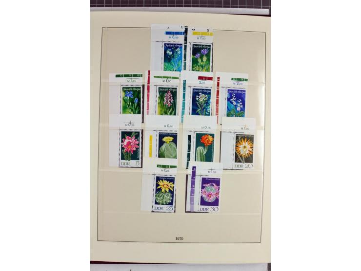 1949/90, überkomplette postfrische Sammlung meist aus der linken oberen Bogenecke, zusätzlich mit einigen bessern Farben und 
