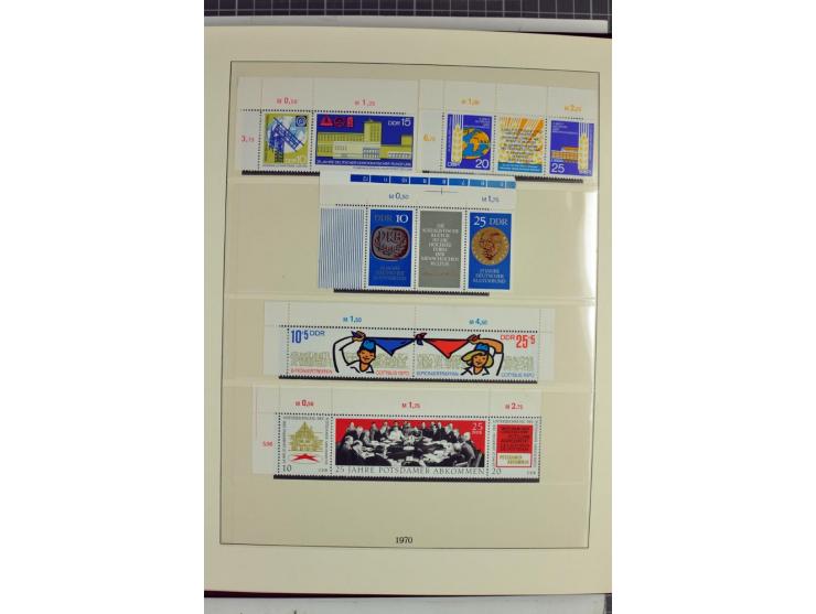 1949/90, überkomplette postfrische Sammlung meist aus der linken oberen Bogenecke, zusätzlich mit einigen bessern Farben und 